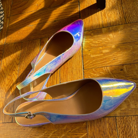 J. by J. Crew slip on kitten heels iridescent - Picture 2 of 9